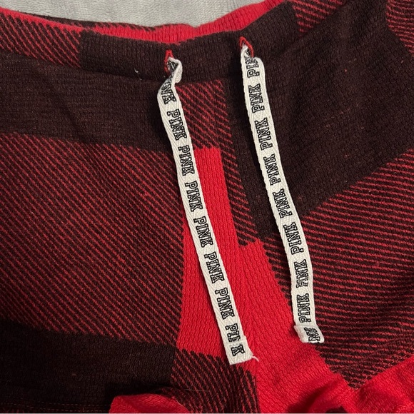 VICTORIA’S SECRET PINK PLAID RED/BLACK/WHITE SLEEPWEAR SHORTS - Picture 2 of 7